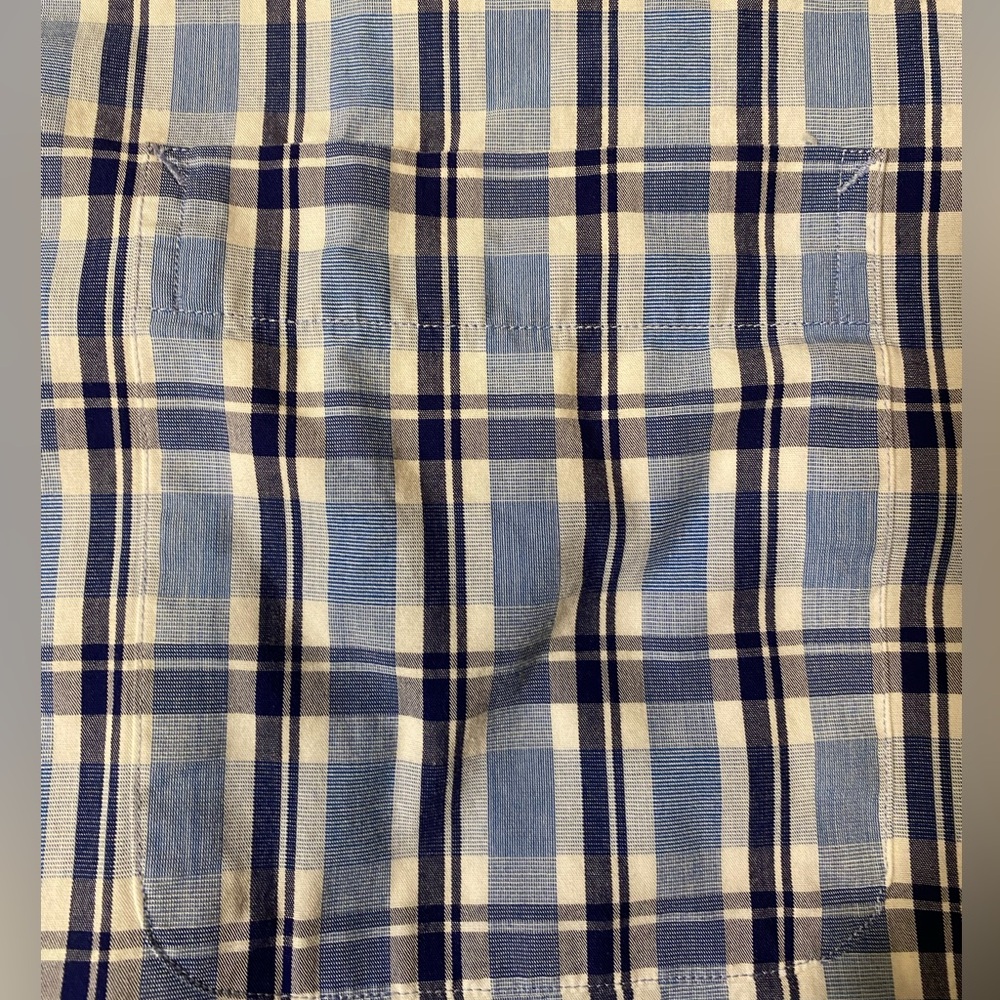 Tommy Hilfiger Adult Mens Size 15.5 Button Up Down Cotton Blue Dress Shirt - Picture 3 of 10